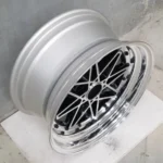 14/15/16inch 4*100/114.3 Black Polished Lip Gold Rines Alloy Wheel Rim