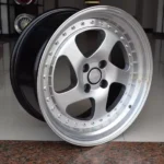 16/17/18inch PCD 5*100/112/114.3 Silver Polished Lip with Gold Rivets Deep Concave Jdmstyle Wheel Rims Sport Wheel Racing Wheels Rines Mag Wheels