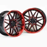 17 Inch 4X100/4X114.3 Gloss Black Red Spokes Alloy Wheel Rims