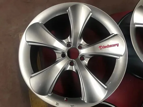 18 19 Inches 5 Holes Black Silver Aluminum Alloy Car Wheel Rim Aftermarket Disk Rine Mag