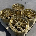2 Piece Brushed Gold Forged Alloy Rims Passenger Car Wheels - Image 4