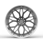2-Piece Forged Aluminum Alloy Gunmetal Car Rim with Rivets - Image 2