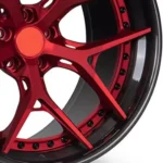 2 Piece Forged Alloy Wheels 18-26 Inch 5X112 Cool Red T6061 - Image 2