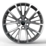 5 Holes Alloy Car Wheel Rims Gunmetal Gray Silver Durable - Image 4