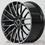 5 Holes Aluminum Alloy Black Machined Sedan Car Wheel - Image 4
