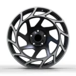 5 Holes Black Silver Machined Forged Car Wheel - Image 4