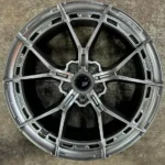 5 Holes Black Hyper Bronze Lip Aluminum Alloy Car Wheel - Image 2