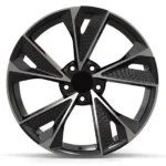 5-Holes Black Replica Aluminum Alloy Car Wheel - Image 2