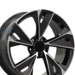 5-Holes Black Replica Aluminum Alloy Car Wheel - Image 3