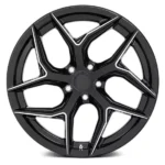 5 Holes Black Face Silver Lip Forged Car Wheel Rim - Image 2