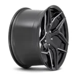 5 Holes Black Face Silver Lip Forged Car Wheel Rim - Image 3