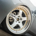 5 Holes Gold Rivet 18-19 Inch Black Machined Car Wheels
