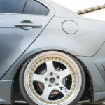 5 Holes Gold Rivet 18-19 Inch Black Machined Car Wheels - Image 3