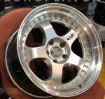5 Holes Gold Rivet 18-19 Inch Black Machined Car Wheels - Image 4