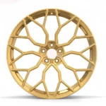 5 Holes Golden Forged Aluminum Alloy High Performance Car Wheel - Image 2