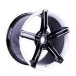5 Holes Silver Aluminum Alloy Car Replica Wheel Rims