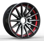 6X135/6X5.5/6X139.7 Black Milled with Red Tint Car Wheel OEM ODM Double Color Wheel Factory Manufacture - Image 4