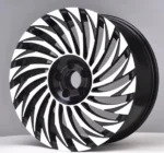 Aluminum Alloy Gravity Casting Car Wheel Rim, a Variety of Processes, 5 Holes Silver Machined Face Car Wheel