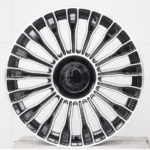 Beautiful 5 Holes 20 Inch Flow Formed Black Machined Car Wheel - Image 2