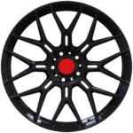 Black Alloy Wheels with Red Center 4X4 Steel Wheel 17inch Forged Rims - Image 2
