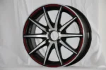 Black Machine Face 13-15 Racing Mag Wheels PCD 98-100 4/5 Hole Alloy - Image 2