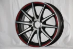 Black Machine Face 13-15 Racing Mag Wheels PCD 98-100 4/5 Hole Alloy