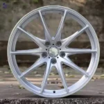 Black Machine Lip Silver Machine Lip Racing Style 4/5 Bolt Patterns Wheel Rim