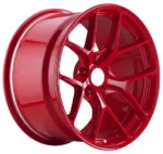 Black Red Silver 5H Golden Wheel Alloy Car Rims - Image 2