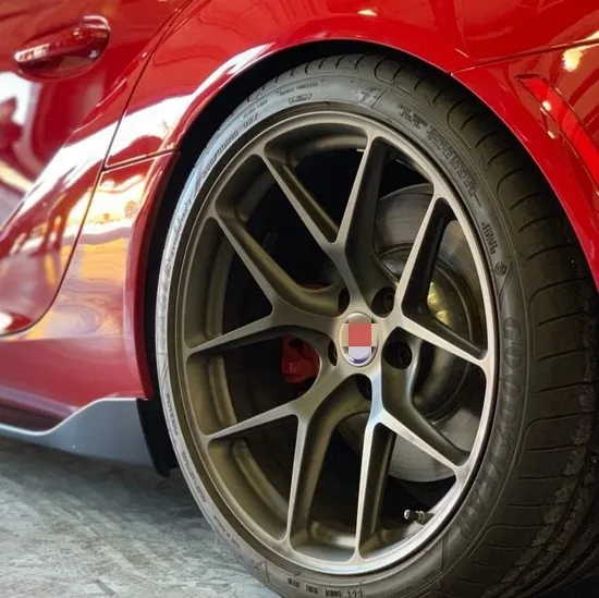 Black Red Silver 5H Golden Wheel Alloy Car Rims