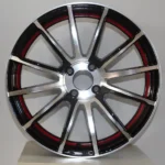 Brozen Wheel 17inch Black Machined Face Red Color Rims - Image 2