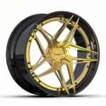 Forged Aluminum Alloy Car Spoke Hub Rims for Porsche Cayenne Land Rover Gold Customized - Image 4