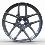 Concave Design 5 Spokes Grey Machine Face Full Painting Aftermarket Aluminum Alloy Wheels Rims - Image 4