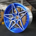 5X114.3 Oy17052 Blue 3 Piece Forged Aluminum Wheels - Image 4