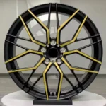 Custom Yellow Spokes 5*108/120 17-24inch Milled Letter Rims for BMW - Image 2
