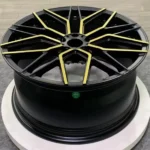 Custom Yellow Spokes 5*108/120 17-24inch Milled Letter Rims for BMW - Image 3