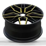 Custom Yellow Spokes 5*108/120 17-24inch Milled Letter Rims for BMW - Image 4