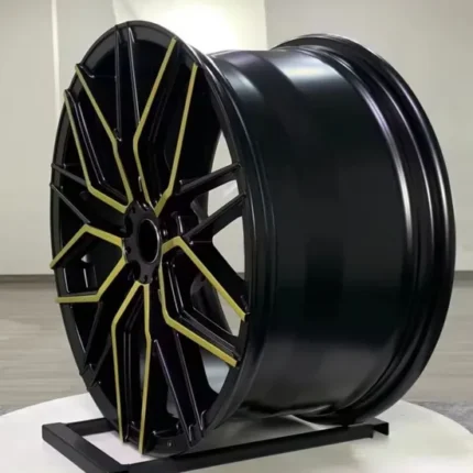 Customized Yellow Spokes 5*108 5*120 17-24inch Milled Letter Rims Car Alloy Wheels for BMW