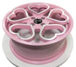 Pink Heart-Shaped Custom Rims for Luxury Cars Various Sizes