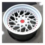 Deep-Concave Staggered Alloy Car Wheel Rims Polished Silver Chrome - Image 2