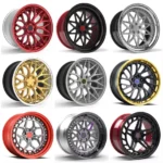 Deep-Concave Staggered Alloy Car Wheel Rims Polished Silver Chrome - Image 4