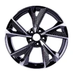 Classical Replica Black Machined Face 5 Holes Aluminum Car Wheel - Image 2