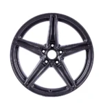 Classical Replica Black Machined Face 5 Holes Aluminum Car Wheel