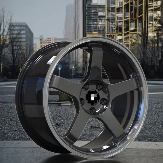 Factory Wholesale 5 Holes Durable Black Painting Aluminum Alloy Car Wheel