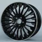 Forged Car Wheel Black Machined Lip 5 Holes Wheel Rims Mag