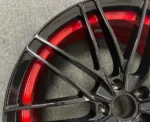 Gloss Black Machined Inner Lip with Red Clear Coat 17-20 Size Alloy Car Wheel Rim Mag - Image 4