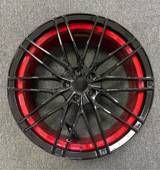 Gloss Black Machined Inner Lip with Red Clear Coat 17-20 Size Alloy Car Wheel Rim Mag