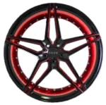 Gloss Black Red Inner 16-20 Inch Extreme Concave Alloy Wheels - Image 3