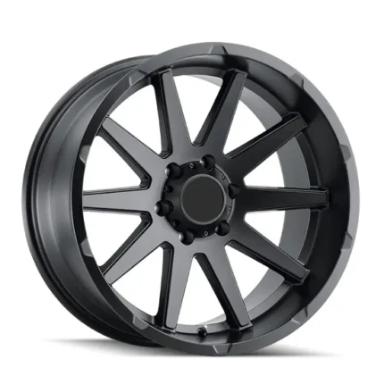 Heavy-Duty 20-Inch Truck Wheels with Reinforced Structure and Matte Black Finish