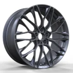 High Perfomance 5 Holes Black Silver Painting Pretty Aluminum Alloy Car Wheel - Image 4