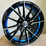 15 Inch Black Machined Red Lip Car Alloy Wheels